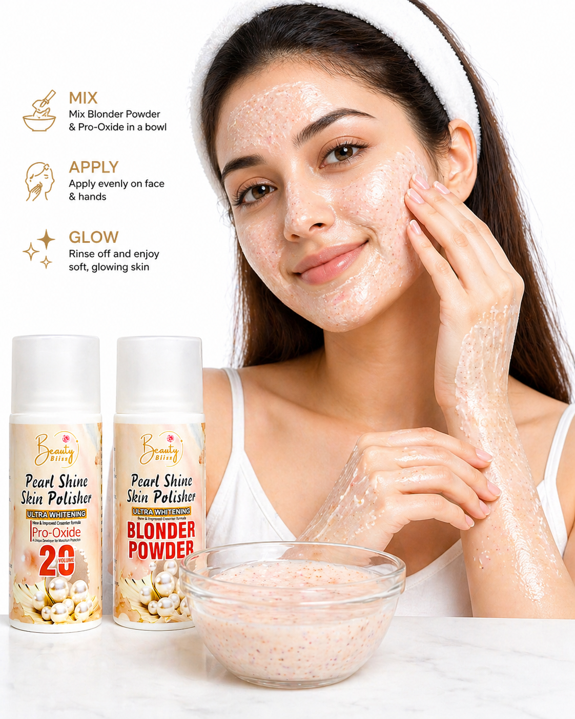 Glow Bundle 5 Products Hot selling 1 Skin Polisher Free Gift