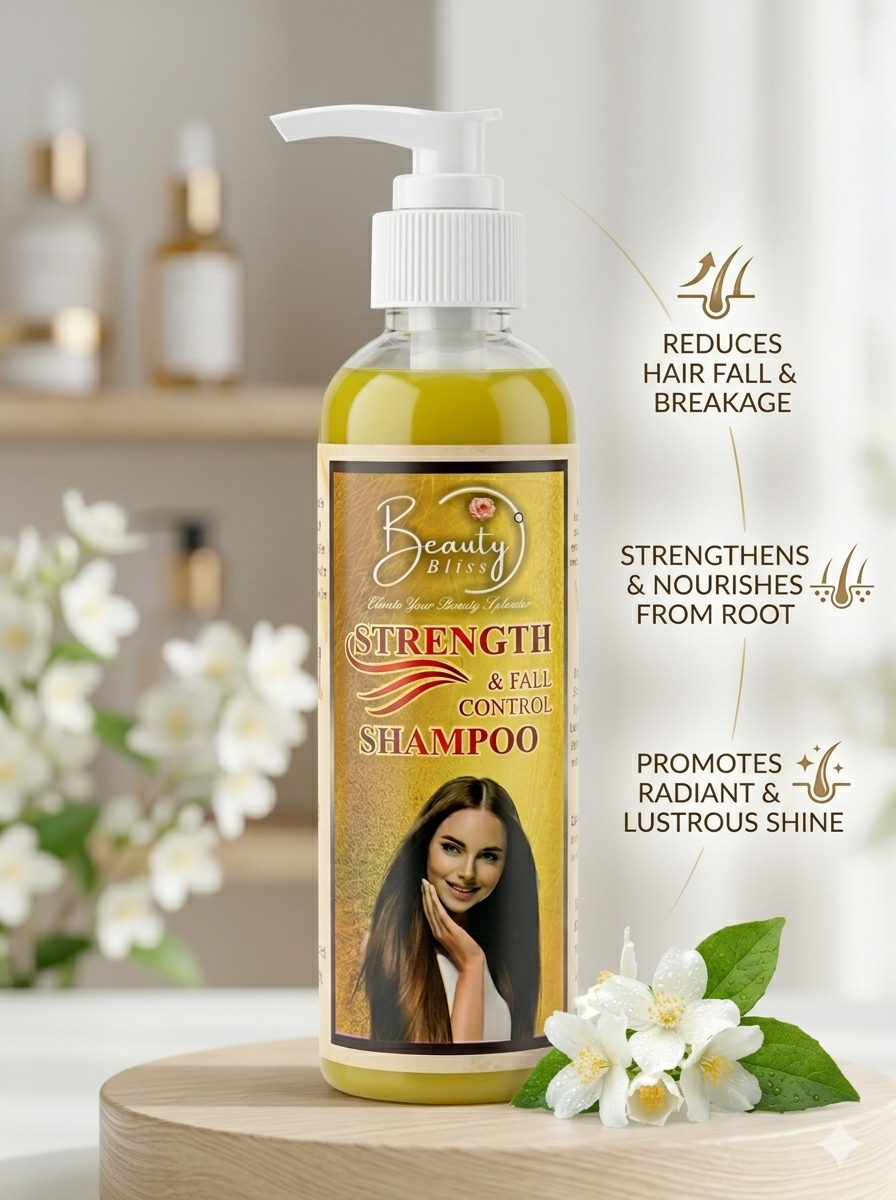Strength & Fall Control Shampoo: B5 + Biotin, 95% Less Hair Fall