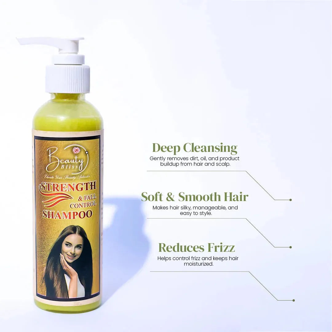 Strength & Fall Control Shampoo: B5 + Biotin, 95% Less Hair Fall
